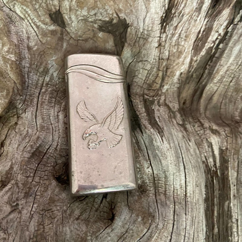ACCU Lighter Propane Eagle Slimline Silver